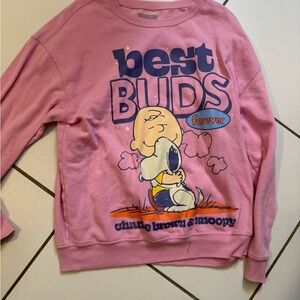 Peanuts Pink Crew Neck Sweater